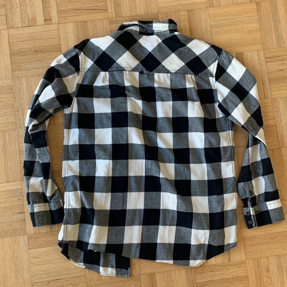 TNA black & white checkered plaid shirt - Picture 5 of 8